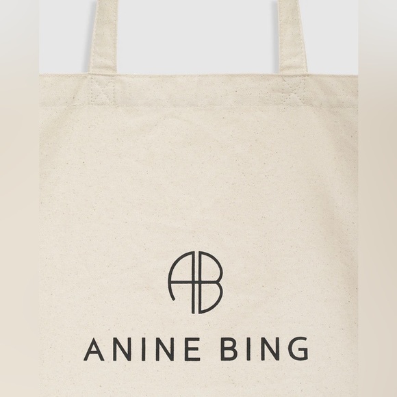 Brand New Anine Bing Remy Canvas Tote, Cream, $50 - Picture 4 of 4